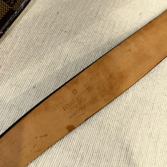 AUTHENTIC LOUIS VUITTON DAMIER CEINTURE CARRE BELT M6803 LV9362I - Picture 5 of 5